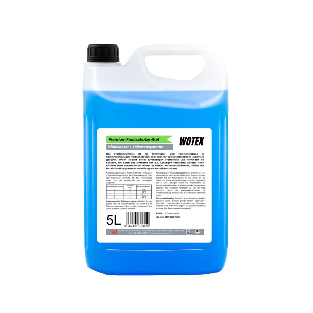 wotex frostschutzmittel für trinkwasser + toilettensystem 5l